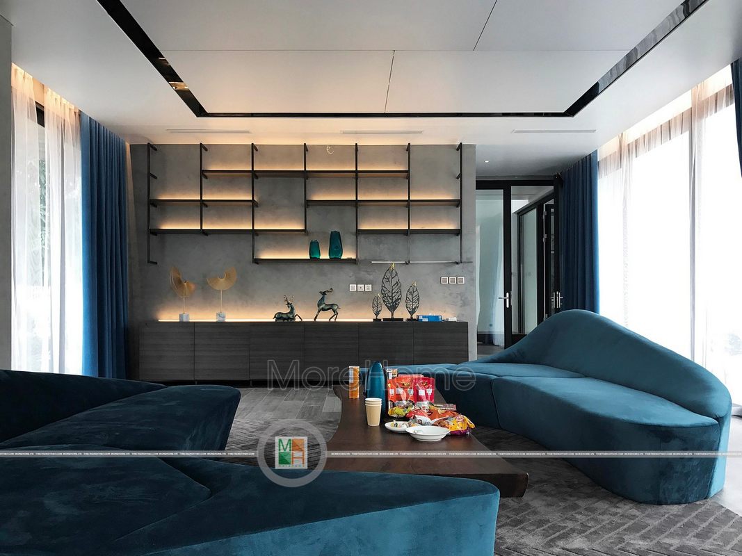 Construction the beautiful and high-class interior of modern villa at Vinhomes Riverside, Long Biên